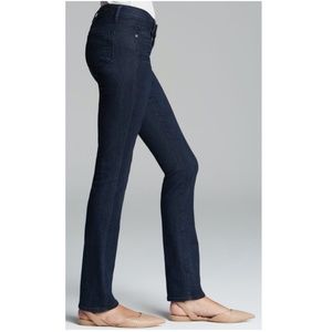 Mid-rise straight leg dark wash PAIGE jeans